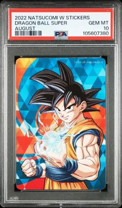 Dragon Ball Son Goku PSA 10 Gem Mint 2022 Rare Sticker Card - Image 1