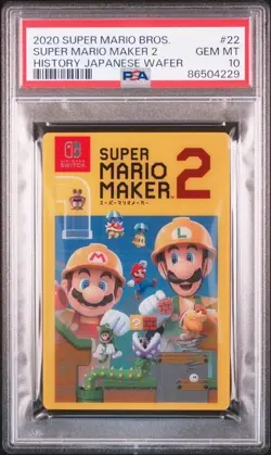 Super Mario Maker 2 History Card PSA 10 Gem Mint Wafer Bandai - Image 1