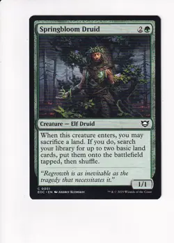 MAGIC THE GATHERING MTG COMMANDER: EDGE OF ETERNITIES SPRINGBLOOM DRUID - Image 1