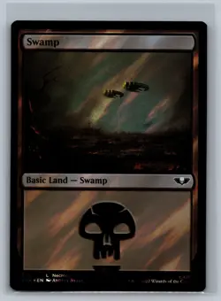 Magic MTG Universes Beyond: Warhammer 40,000 Swamp (Surge Foil) #313 TCG CCG 40k - Image 1