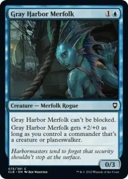Gray Harbor Merfolk -Foil Medium Play MTG - Image 1