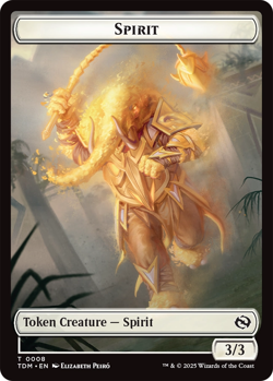Spirit 3/3 - Spirit */* ~ Token Double Sided NM MTG Mixed Sets - Image 1
