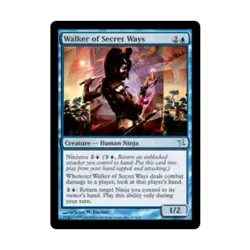 WOTC MtG Betrayers of Kamigawa Walker of Secret Ways (U) EX - Image 1