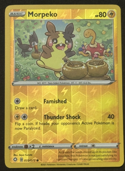 Pokemon TCG Shining Fates Reverse Holo Morpeko 035/072 - Image 1
