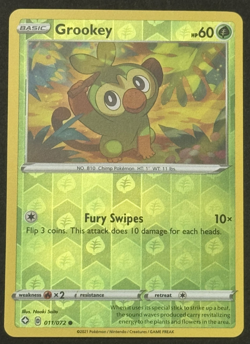 Pokemon TCG: Shining Fates - Grookey - 011/072 Reverse Holo - Image 1