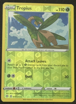 Tropius 005/072 Pokemon Shining Fates Reverse Holo - Image 1