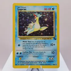 Pokemon TCG - Lapras 10/62 Fossil Holo Rare WOTC 1999 - EXC - Image 2