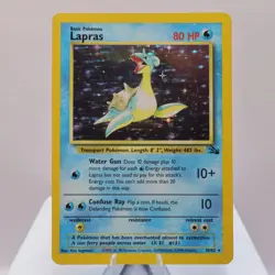 Pokemon TCG - Lapras 10/62 Fossil Holo Rare WOTC 1999 - EXC - Image 2