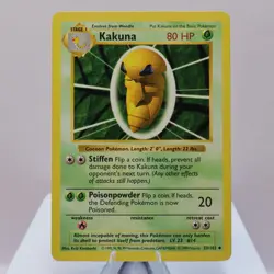 Pokemon TCG - Kakuna 33/102 Base Set Uncommon Shadowless WOTC 1999 - MP - Image 2