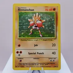 Pokemon TCG - Hitmonchan 7/102 Base Set Holo Rare WOTC 1999 - Image 2
