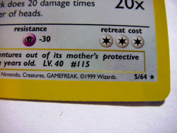 Pokemon TCG KANGASKHAN 90 HP LV. 40 #115 Base Set Holo Rare WOTC 1999 WIZARDS NM - Image 4