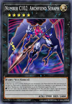 Number C102 Archfiend Seraph - JUSH - Super Rare - Yugioh Euro - Image 1