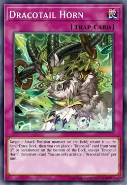 Dracotail Horn- JUSH - Super Rare - Yugioh Euro - Image 1
