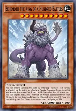 Behemoth The King of a Hundred Battles - JUSH - Super Rare - Yugioh Euro - Image 1