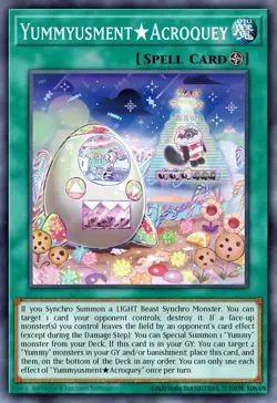 Yummyusment Acroquey - JUSH - Super Rare - Yugioh Euro - Image 1