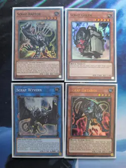 YuGiOh 4 Card Scrap Deck Core Ft Raptor Golem Orthtros & Wyvern - Image 1