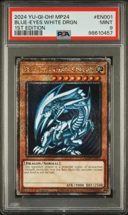2024 Yu-Gi-Oh! Dueling Mirrors 1st Edition Blue Eyes White Dragon #EN001 PSA 9 - Image 1