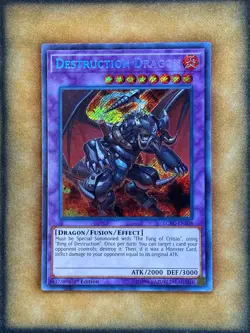 Yugioh Destruction Dragon LCKC-EN108 Secret Rare 1st Ed LP - Image 1