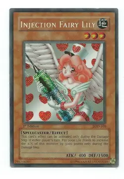 Yugioh! Injection Fairy Lily LOD-100 Secret Rare 1st First Edition 💎 - Image 1