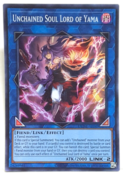 Yugioh Asian-English Unchained Soul Lord of Yama DUNE-AE049 Super Rare - Image 1