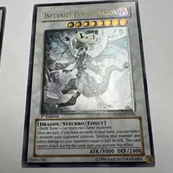 Yugioh Infernity Doom Dragon TSHD-EN042 1st Edition Ultimate Rare Konami QTY 1 - Image 2
