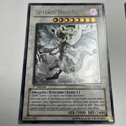 Yugioh Infernity Doom Dragon TSHD-EN042 1st Edition Ultimate Rare Konami QTY 1 - Image 3