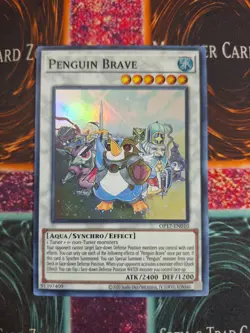 Yu-Gi-Oh! TCG Penguin Brave OP17-EN010 Super Rare Unlimited Near Mint - Image 1