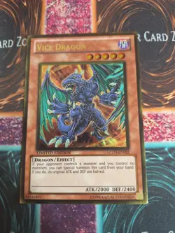 Yu-Gi-Oh! TCG Vice Dragon Gold Series 3 GLD3-EN002 Limited Gold Rare Near Mint - Image 1