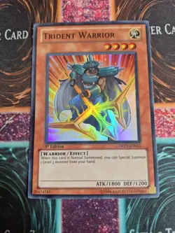 Yu-Gi-Oh! TCG Trident Warrior DREV-EN015 Super Rare 1st Edition Near Mint - Image 1