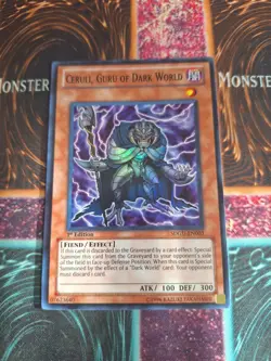 Yu-Gi-Oh! Ceruli, Guru of Dark World SDGU-EN003 Super Rare 1st Edition NM a1/ - Image 1
