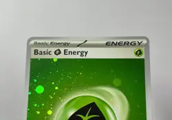Grass Energy (NM) •HD SWIRL• Cosmo Holo Scarlet & Violet: 151 2023 Pokemon Card - Image 4