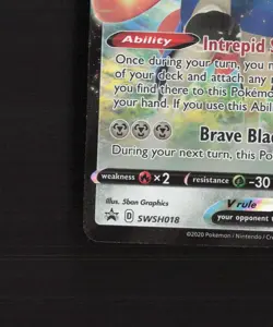 Zacian V SWSH018 Sword & Shield Black Star Promo Holo Pokemon Card LP - Image 5