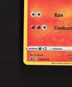 Tepig SWSH172 Sword & Shield Black Star Promo Holo Pokemon Card LP - Image 5