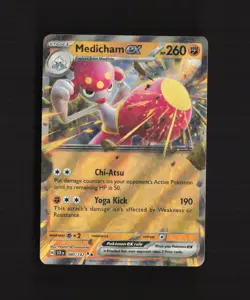 Medicham ex 080/142 Stellar Crown Double Rare Holo Pokemon Card - Image 3