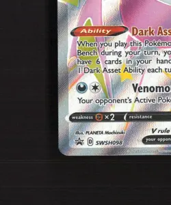 Crobat V SWSH098 Sword & Shield Full Art Black Star Promo Holo Pokemon Card LP+ - Image 5