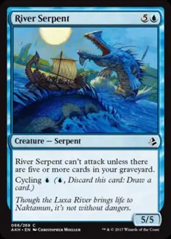 River Serpent -Foil Light Play MTG Amonkhet - Image 1