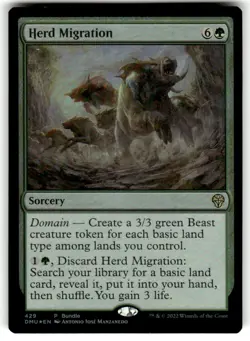 Herd Migration Dominaria United Foil MTG NM - Image 1