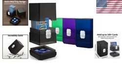 Durable 4-Pack Trading Card Boxes for 100+ Cards with Dice Compartment - Image 2