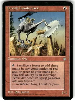 Ice Age Magic: The Gathering Orcish Lumberjack MTG - Image 1