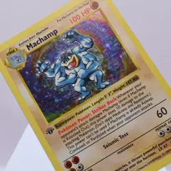 Pokemon TCG - Machamp 8/102 Base Set Holo Rare Shadowless WOTC 1999 - PL - Image 1