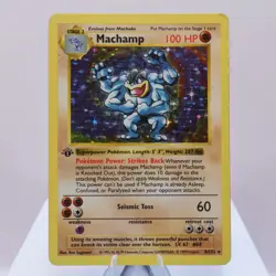 Pokemon TCG - Machamp 8/102 Base Set Holo Rare Shadowless WOTC 1999 - PL - Image 2