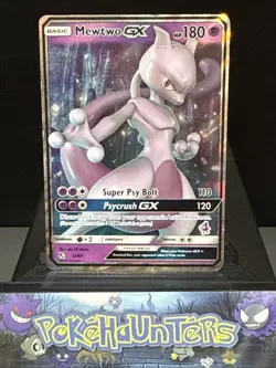 Pokemon Card Mewtwo GX 31/68 Rare Holo Card Hidden Fates Played - Image 1