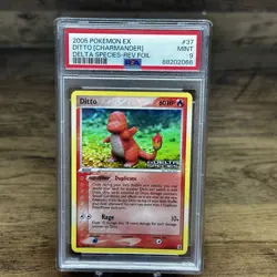 POKEMON EX DELTA SPECIES DITTO CHARMANDER #37 REVERSE PSA 9 MINT - Image 1