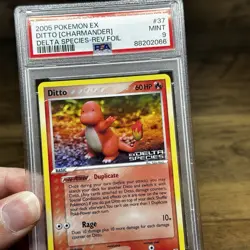 POKEMON EX DELTA SPECIES DITTO CHARMANDER #37 REVERSE PSA 9 MINT - Image 2