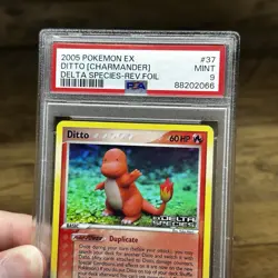 POKEMON EX DELTA SPECIES DITTO CHARMANDER #37 REVERSE PSA 9 MINT - Image 4