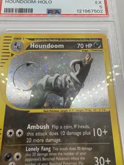 Pokemon 2004 Houndoom h11 Skyridge Holo PSA 5 - Image 3