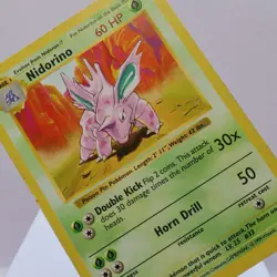 Pokemon TCG - Nidorino 37/102 Base Set Uncommon Shadowless WOTC 1999 - MP - Image 1