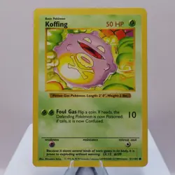 Pokemon TCG - Koffing 51/102 Base Set Common Shadowless WOTC 1999 - MP - Image 2