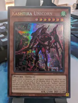 YuGiOh! Kashtira Unicorn MP23-EN164 Prismatic Secret Rare 1st Ed - Image 1