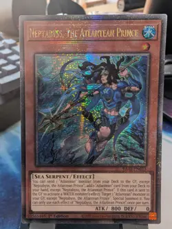 YuGiOh! Neptabyss, The Atlantean Prince RA03-EN013 Quarter Century Rare 1st Ed - Image 1